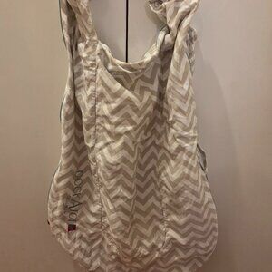 DockATot Deluxe+ Cover – Gray & White Chevron – Excellent Used Condition